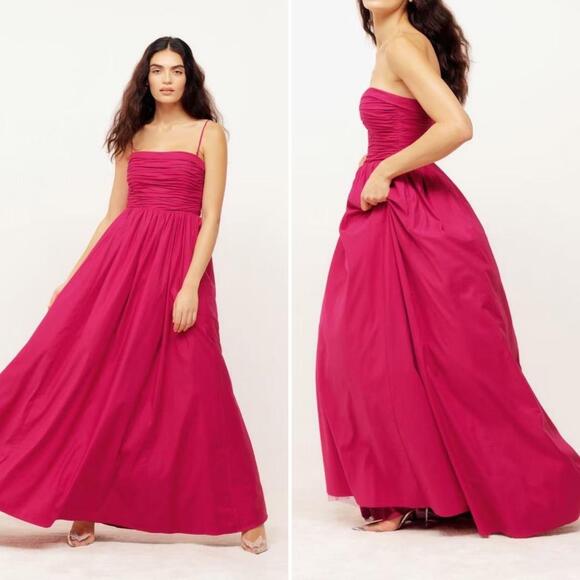 Reformation Kastoria Dress Hot Pink size 2 NWT - Picture 1 of 11